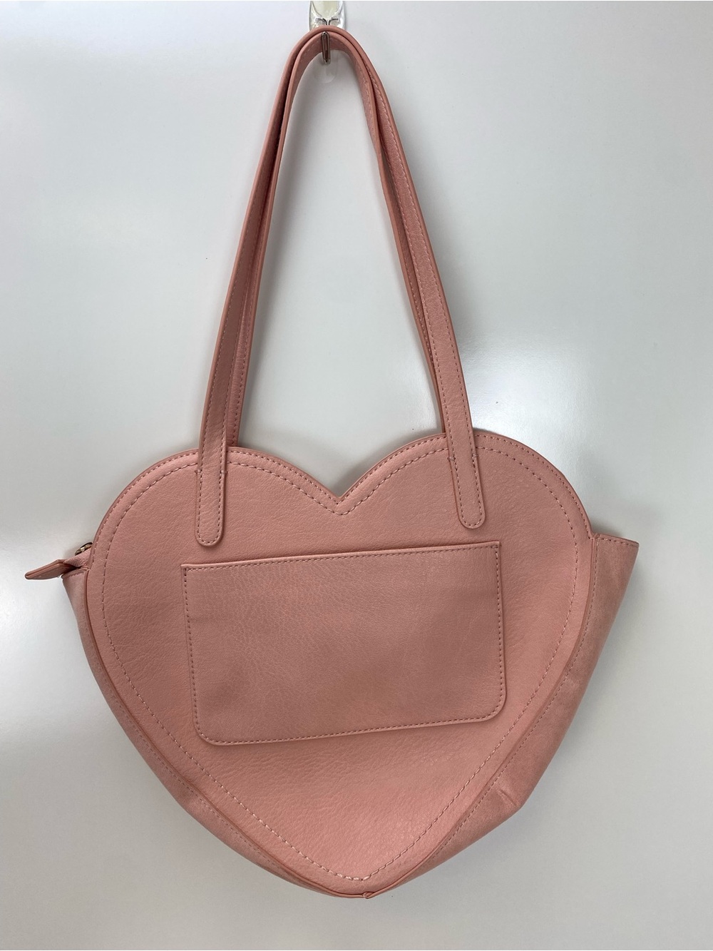 LC Lauren Conrad Pink Heart-Shaped Shoulder Bag with Heart Charm - Picture 5 of 7